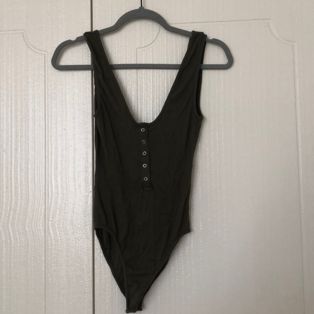 Never worn free people army green leotard
